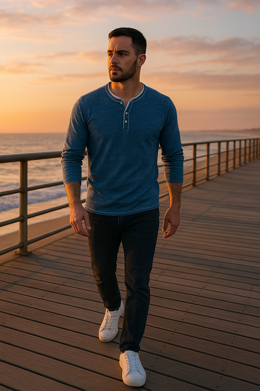 Lars - Sweatshirt Met V-halslijn