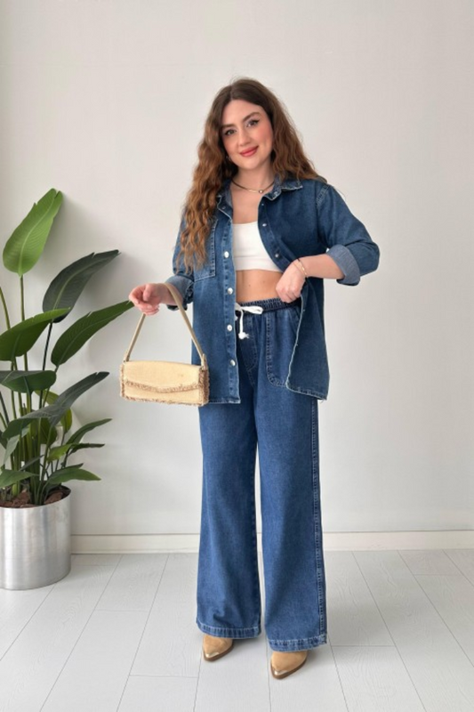 Sophie – Stijlvolle Tweedelige Denim Set