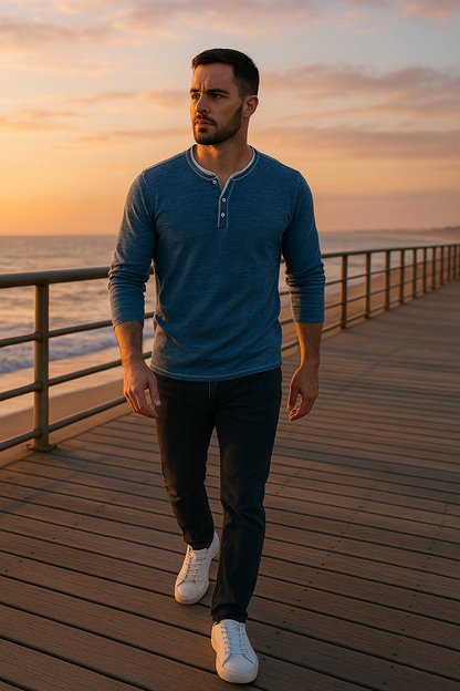 Lars - Sweatshirt Met V-halslijn